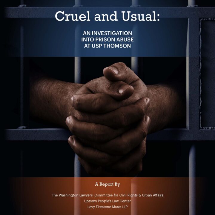 Cover page of "Cruel and Usual: An Investigation into Prison Abuse at USP Thomson"